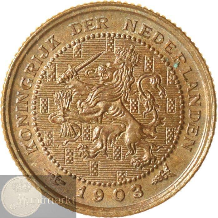 Nederland. Wilhelmina. 1/2 Cent 1903 & 1906 (2, Postzegels en Munten, Munten | Nederland