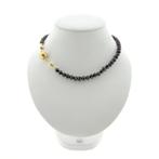 Antiek granaat kralencollier met gouden sierslot (Ketting), Sieraden, Tassen en Uiterlijk, Kettingen, Gebruikt, Overige kleuren