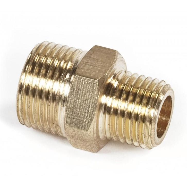 Messing verloopnippel 3/8 x 1/4 buitendraad voor mobiele, Doe-het-zelf en Verbouw, Gereedschap | Overige machines, Ophalen of Verzenden