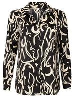 Blouse Sophia Zwart, damestop met lange mouwen, Verzenden, Nieuw