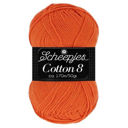 Scheepjes Cotton 8 - 716 oranje - Katoen Garen, Hobby en Vrije tijd, Breien en Haken, Ophalen of Verzenden