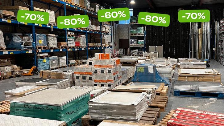 Tegels met Kortingen tot 80% - Mega Magazijn Uitverkoop, Doe-het-zelf en Verbouw, Tegels, Vloertegels, Nieuw, 10 m² of meer, Keramiek