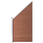 vidaXL Schuttingpaneel 95x(105-180) cm HKC bruin, Tuin en Terras, Verzenden, Nieuw, Kunststof, Minder dan 1 meter