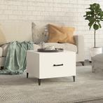 vidaXL Salontafel met metalen poten 50x50x40 cm wit, Huis en Inrichting, Tafels | Salontafels, 50 tot 100 cm, Verzenden, Nieuw