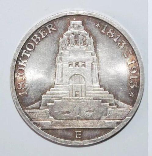 Duitsland, Saksen 3 Mark 1913 (Zonder Minimumprijs), Postzegels en Munten, Munten | Europa | Niet-Euromunten