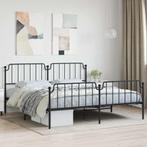 vidaXL Bedframe met hoofd- en voeteneinde metaal zwart, Verzenden, Nieuw, Zwart, Metaal