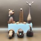Senshukai  - Speelgoed meubels 6 Vintage wooden animals