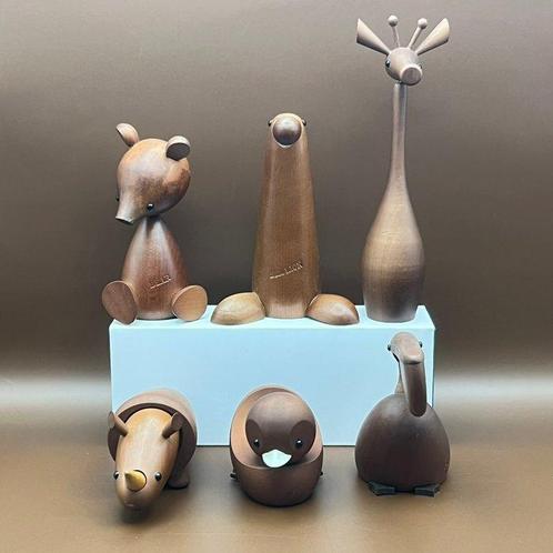 Senshukai  - Speelgoed meubels 6 Vintage wooden animals, Antiek en Kunst, Antiek | Meubels | Stoelen en Banken