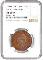 Frankrijk. Napoléon III. 10 céntimos 1853 - NGC MS62 BN, Postzegels en Munten, Munten | Europa | Niet-Euromunten