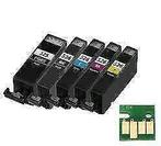 Canon PGI525 CLI526 pgi-525 cli-526 huismerk set 5 MET CHIP, Nieuw, Canon, Verzenden