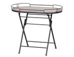 Siena Garden Prato Serveertafel 41x67,5x60 cm Staal/Zwart -, Ophalen of Verzenden, Nieuw