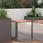 vidaXL Tuinbank Zilver 40 x 40 x 43 cm Roestvrij staal, Tuin en Terras, Tuinbanken, Verzenden, Nieuw