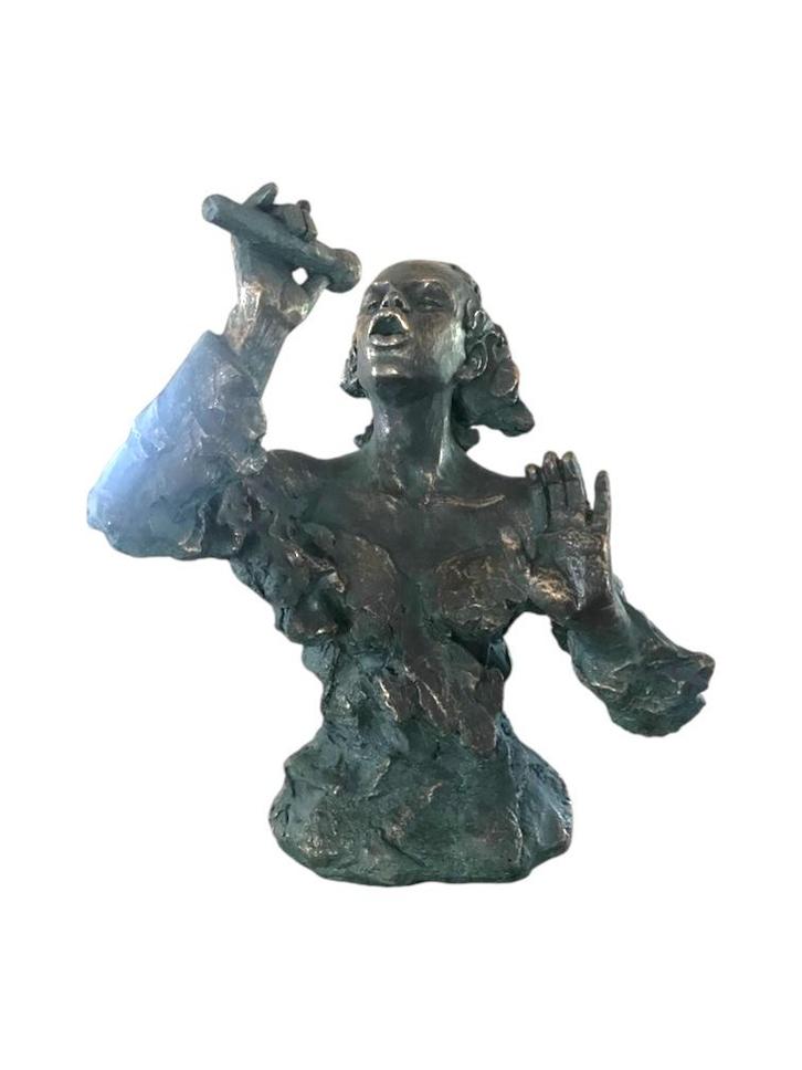 Prachtige torso van een jazz muzikant, de zangeres, in, Verzamelen, Beelden en Beeldjes, Ophalen of Verzenden