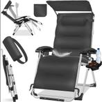 Ligstoel / tuinstoel - opvouwbaar - met bekerhouder - met, Tuin en Terras, Verzenden, Nieuw