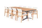 Suns Florine dining set teak met Stockholm tuintafel 280 x, Ophalen of Verzenden, Nieuw