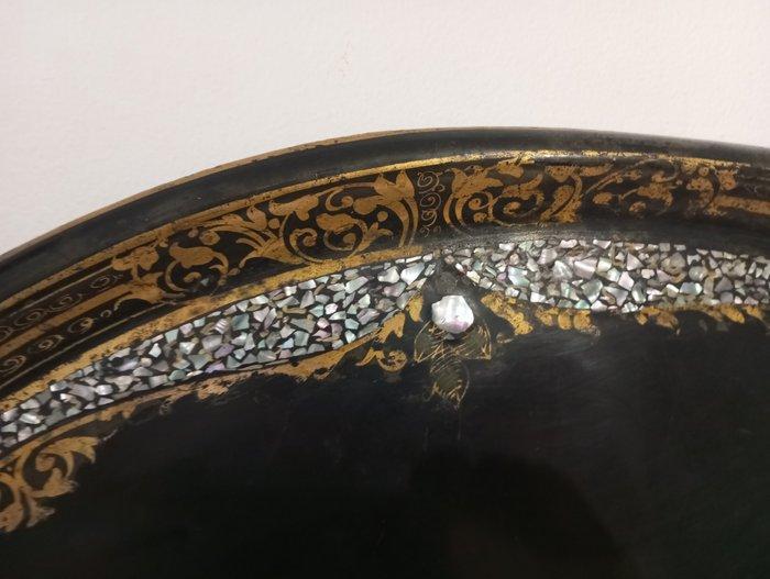 Dienblad - Metaal - laccato nero madreperla, Antiek en Kunst, Antiek | Overige Antiek