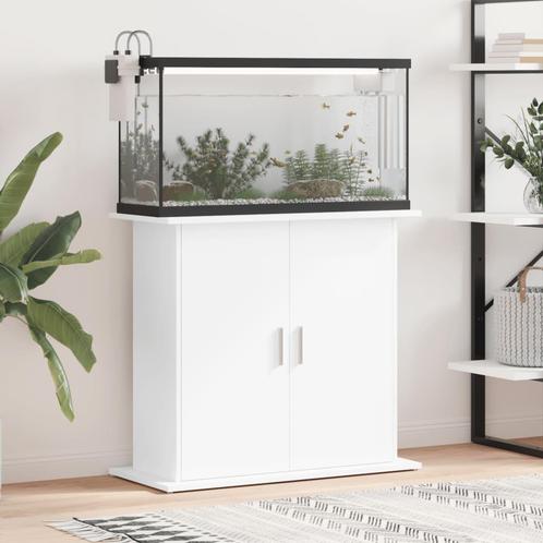 vidaXL Aquariumstandaard 81x36x73 cm bewerkt hout wit, Dieren en Toebehoren, Overige Dieren-accessoires, Nieuw, Verzenden