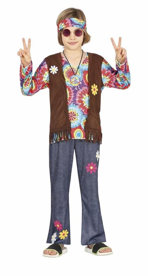 Hippie Kostuum Jongen Bloemen, Kinderen en Baby's, Carnavalskleding en Verkleedspullen, Nieuw, Verzenden