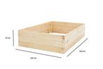 Moestuinbak - kweekbak - 120x100x27 cm - hout - met grond..., Tuin en Terras, Kweekspullen, Ophalen of Verzenden, Nieuw