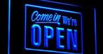 OPEN neon bord lamp LED verlichting reclame lichtbak #24 COM, Verzenden, Nieuw in verpakking