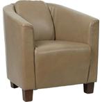 Taupe fauteuils, Huis en Inrichting, Fauteuils, Ophalen of Verzenden, Nieuw, Leer