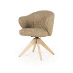 Stoel Connor Naturel - Mosterd Donna - 96347 - eetkamerst..., Huis en Inrichting, Nieuw, Stof