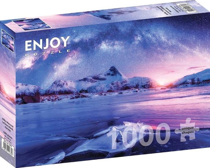 Melkweg over de Lofoten - Norwegen Puzzel (1000 stukjes) |, Hobby en Vrije tijd, Denksport en Puzzels, Nieuw, Verzenden
