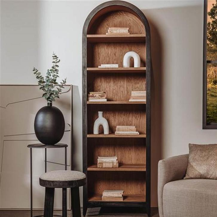 *WOONWINKEL* Tower Living Rotondi Smalle Boekenkast Zwart Ho, Huis en Inrichting, Kasten | Boekenkasten, Nieuw, Verzenden