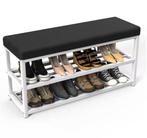 Schoenenbank met Opbergrek – 2 Lagen en Zacht Zitkussen, Huis en Inrichting, Kasten | Schoenenkasten, Verzenden, Nieuw