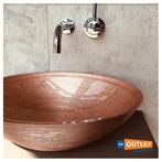 Bieden: Glass Design Ø 40 cm washbasin glass brons, Watersport en Boten, Bootonderdelen, Ophalen of Verzenden, Nieuw, Kombuis en Sanitair