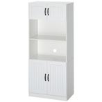 TRUUSK Keukenkast Keukenbuffet Hoge Kast Met 2 Planken En 2, Verzenden, Nieuw