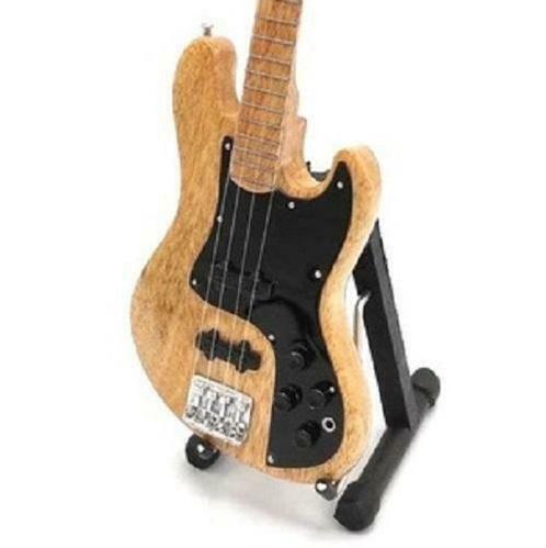 Miniatuur Fender Jazz basgitaar met gratis standaard, Verzamelen, Muziek, Artiesten en Beroemdheden, Pop, Beeldje of Miniatuur