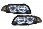 Koplampen BMW E46 98-01 Sedan/Touring Angel eyes Zwart LED, Auto-onderdelen, Ophalen of Verzenden, Nieuw