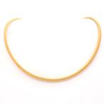 18 K. Gouden kabel collier | 42 cm (sierslot) (sierslot), Ophalen of Verzenden, Gebruikt, Overige kleuren, Goud