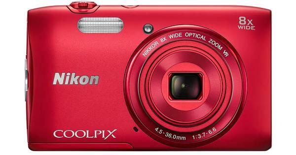 Nikon Coolpix S3600 Digitale Compact Camera - Rood (In doos), Audio, Tv en Foto, Fotocamera's Digitaal, Zo goed als nieuw, Verzenden