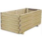 vidaXL Plantenbak verhoogd rechthoekig 100x50x40 cm hout, Tuin en Terras, 100 cm of meer, Verzenden, Nieuw, Hout