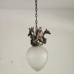 Plafondlamp - Glas, Zinklegering - mythologische figuren