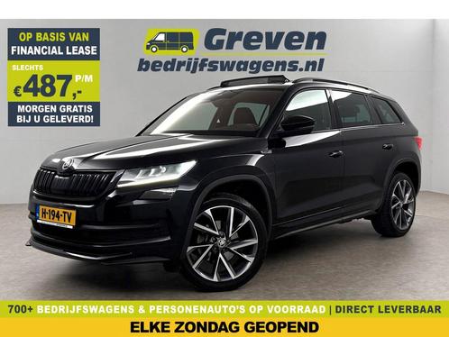 Škoda Kodiaq 1.5 TSI 150PK Sportline 7p Pano Sfeer Memory, Auto's, Skoda, Te koop, Automaat, Financial lease, Benzine, Zwart, Kodiaq