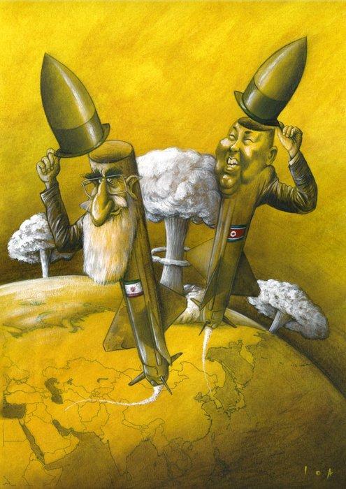 Nikola Hendrickx (Ioa) - Cartoon Europe Diplomatic Magazine, Antiek en Kunst, Kunst | Designobjecten