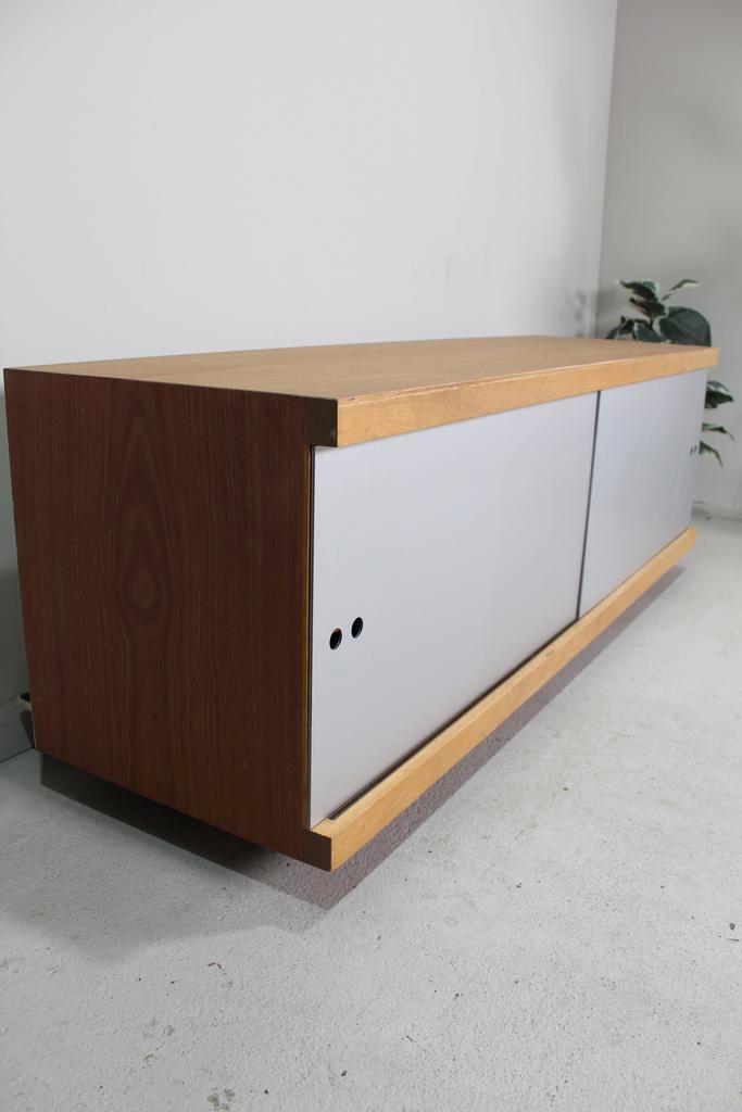 Vintage grijze zwevende kast, Huis en Inrichting, Kasten | Overige, Gebruikt