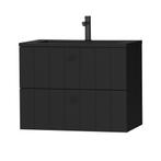Tiger Maryport Meubelset 80 cm met 2 lades Mat zwart incl, Ophalen of Verzenden, Nieuw, Chroom, Bad