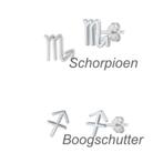 Zilveren mini sterrenbeeld oorstekers, Sieraden, Tassen en Uiterlijk, Oorbellen, Verzenden, Nieuw, Zilver