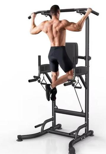 Power Tower Dip Station en Pull Up Bar – Thuisfitness beschikbaar voor biedingen
