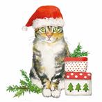 1 Pakje papieren lunch servetten - Christmas Kitty, Nieuw, Ophalen of Verzenden