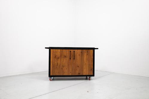 Trolley met deurtjes donker hout, Diensten en Vakmensen, Restaurants en Cateraars, Horecabenodigdheden