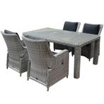 Bilbao Bergamo dining tuinset 180x100xH75 cm verstelbaar wit, Tuin en Terras, Tuinsets en Loungesets, Ophalen of Verzenden, Nieuw