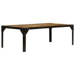 vidaXL Salontafel 110 cm massief ruw mangohout en staal, Huis en Inrichting, Tafels | Salontafels, Verzenden, Nieuw, 50 tot 100 cm