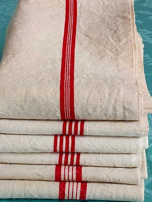 keukendoeken - Handdoek (6) - 80 cm - 58 cm, Antiek en Kunst, Antiek | Kleden en Textiel