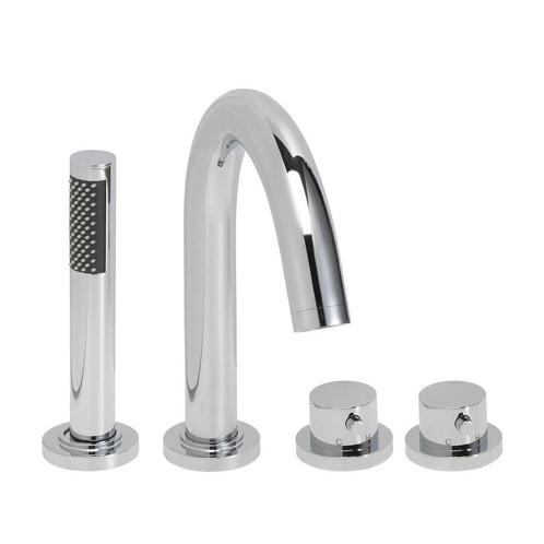 BWS Badrandthermostaat 4Gats Rond Afbouwset Chroom, Doe-het-zelf en Verbouw, Sanitair, Kraan, Nieuw, Chroom, Ophalen of Verzenden