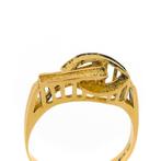 18 Krt. Gouden abstracte fantasie ring (gouden ring), Sieraden, Tassen en Uiterlijk, Ringen, Gebruikt, Overige kleuren, Ophalen of Verzenden
